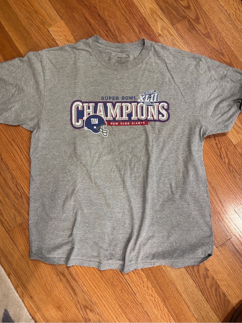 Reebok Gray New York Giants Champions Graphic Tee